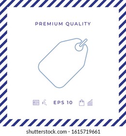 Tag line icon. Graphic elements for your design