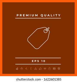 Tag line icon. Graphic elements for your design
