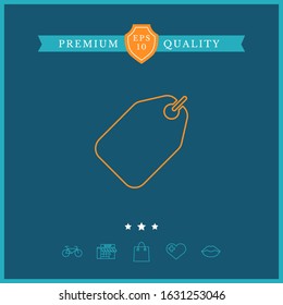 Tag line icon. Graphic elements for your design