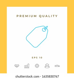 Tag line icon. Graphic elements for your design