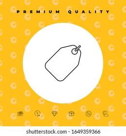 Tag line icon. Graphic elements for your design