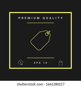 Tag line icon. Graphic elements for your design