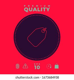 Tag line icon. Graphic elements for your design