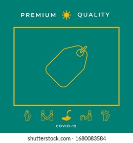 Tag line icon. Graphic elements for your design