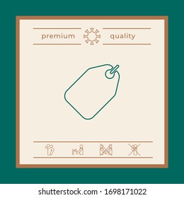 Tag line icon. Graphic elements for your design