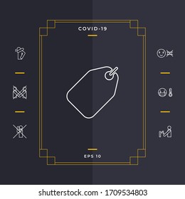 Tag line icon. Graphic elements for your design