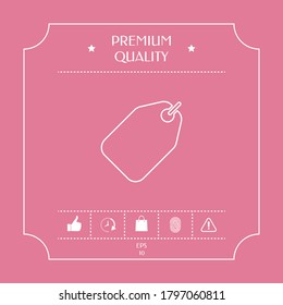 Tag line icon. Graphic elements for your design
