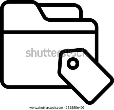 Tag Line Icon Vector Design
