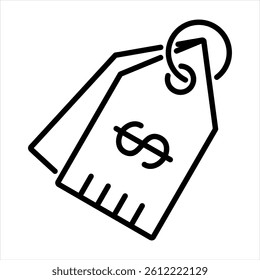 Tag Line Icon Vector Illustration