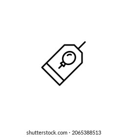 Tag Line Icon, Vector Template