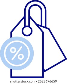 Tag Line vector Icon Design