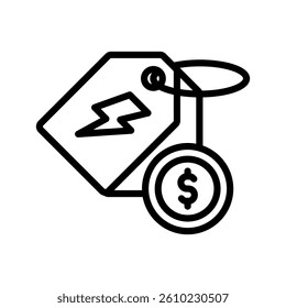 Tag Line Vector Illustration On White Background.