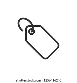 tag. linear icon. Line with editable stroke
