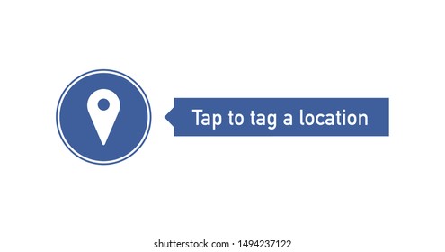 Tag location icon vector. Social media tag location.