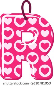 Tag Love Letter Vector Element Alphabet R