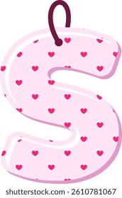 Tag Love Letter Vector Element Alphabet S