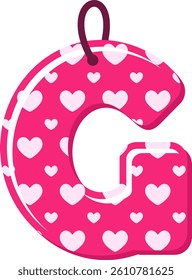 Tag Love Letter Vector Element Alphabet G