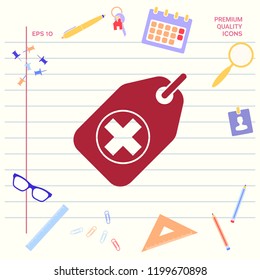 Tag with a medical cross