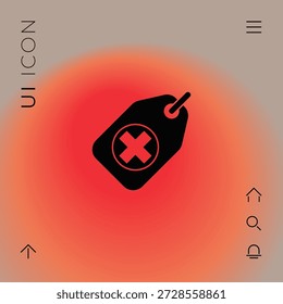 Etiqueta com uma cruz médica, elementos para o seu projeto
