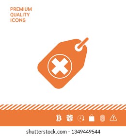 Tag with a medical cross. Graphic elements for your design