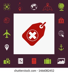 Tag with a medical cross. Graphic elements for your design