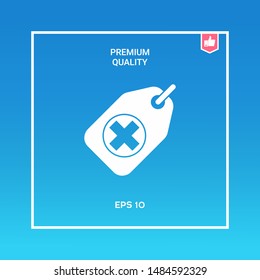 Tag with a medical cross. Graphic elements for your design