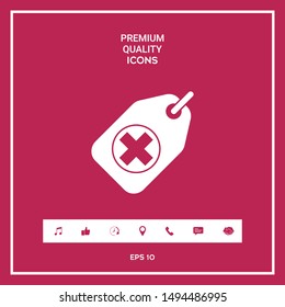 Tag with a medical cross. Graphic elements for your design