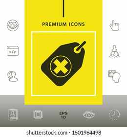 Tag with a medical cross. Graphic elements for your design