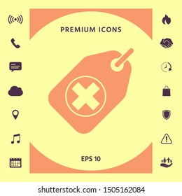 Tag with a medical cross. Graphic elements for your design