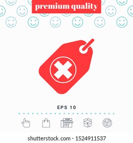 Tag with a medical cross. Graphic elements for your design