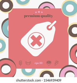 Tag with a medical cross. Graphic elements for your design