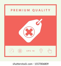 Tag with a medical cross. Graphic elements for your design