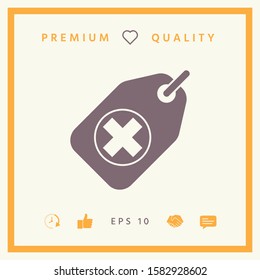 Tag with a medical cross. Graphic elements for your design