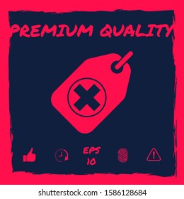 Tag with a medical cross. Graphic elements for your design