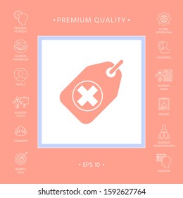 Tag with a medical cross. Graphic elements for your design