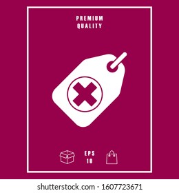 Tag with a medical cross. Graphic elements for your design