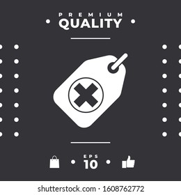 Tag with a medical cross. Graphic elements for your design