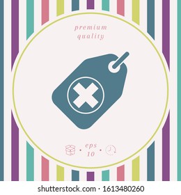 Tag with a medical cross. Graphic elements for your design
