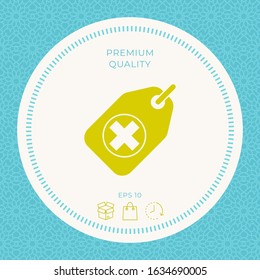 Tag with a medical cross. Graphic elements for your design