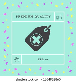 Tag with a medical cross. Graphic elements for your design