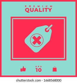 Tag with a medical cross. Graphic elements for your design