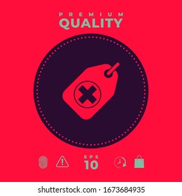 Tag with a medical cross. Graphic elements for your design