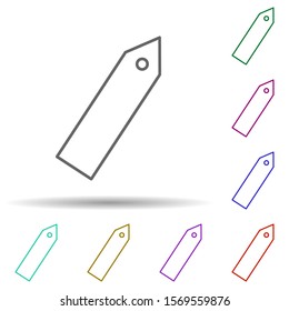 Tag multi color icon. Simple thin line, outline vector of web icons for ui and ux, website or mobile application