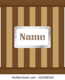 Tag name on retro box 