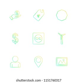 tag  navigation  dollar  money  image  shapes  electronic  time  ecology  icon vector design  flat  collection style creative  icons  traingle  square  hexagon  pentagon  battery  electricity