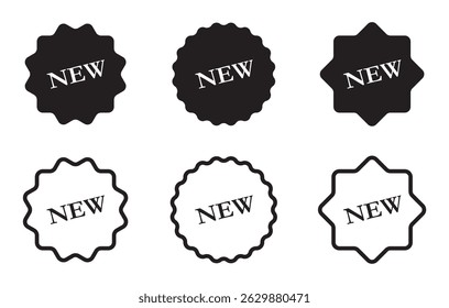 Tag New icon vector for web. New Product Labels. solid and line icon.