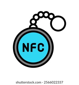 tag nfc technology color icon vector. tag nfc technology sign. isolated symbol illustration