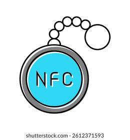 tag nfc technology color icon vector. tag nfc technology sign. isolated symbol illustration