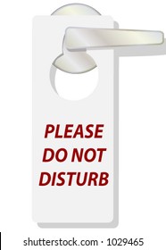 Tag on a hotel room doorknob. You want maid service? The text is on its own layer, to be easily edited.