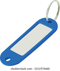 tag on the key keychain vector illustration isolated